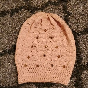Winter pink/mauve beanie